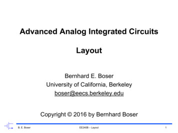 Advanced Analog Integrated Circuits Layout - People