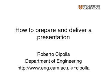 How To Prepare And Deliver A Presentation