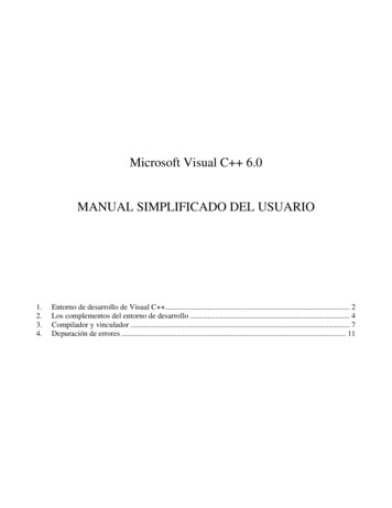 Microsoft Visual C 6.0 MANUAL SIMPLIFICADO DEL 