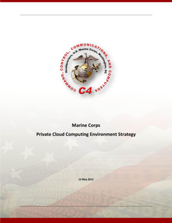 Marine Corps Private Cloud Computing Environment Strategy
