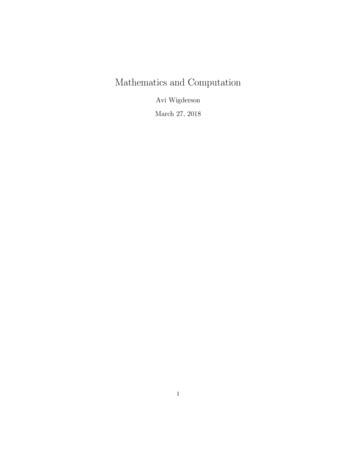 Mathematics And Computation