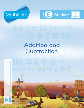 Addition And Subtraction - Ms. Barrington's Class