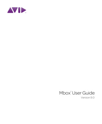 Mbox User Guide - Avid Technology
