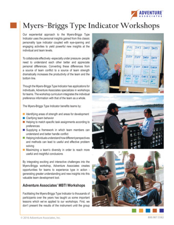 Myers–Briggs Type Indicator Workshops - 