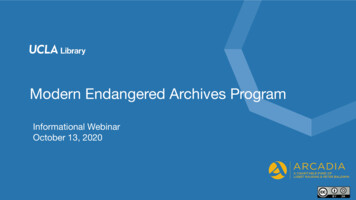 Modern Endangered Archives Program - UCLA Library