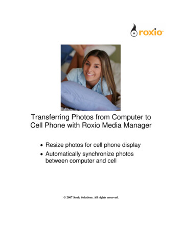 Transferring Photos From Computer To Cell Phone With Roxio Media Manager
