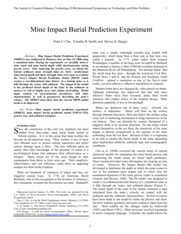 Mine Impact Burial Prediction Experiment - Faculty.nps.edu