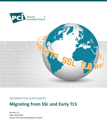 INFORMATION SUPPLEMENT Migrating From SSL And Early TLS