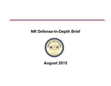 NR Defense-In-Depth Brief - Nuclear Regulatory Commission