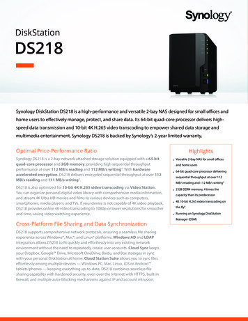 DiskStation DS218 - Store.teknavi.fi