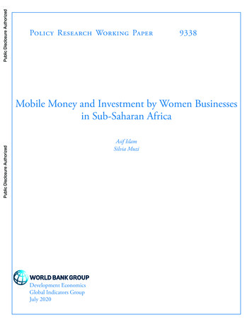 Mobile Money And Investment By Women Businesses In 