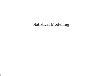 Statistical Modelling - Cantab 