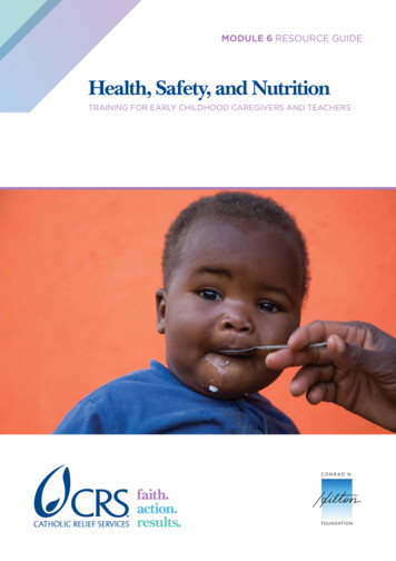 Health, Safety, And Nutrition - Catholic Relief Services