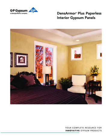 2005 DensArmor Plus Paperless Interior Gypsum Panels