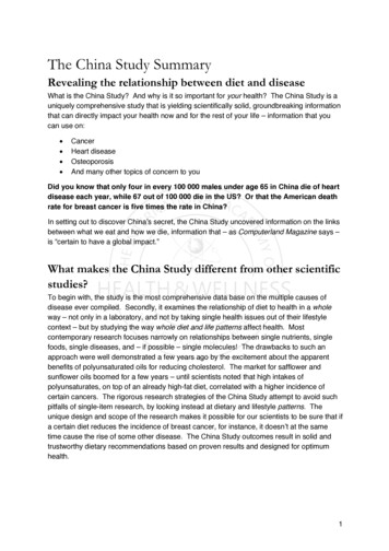 The China Study Summary - Parliament Of NSW