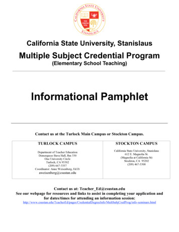 Multiple Subject Credential Program