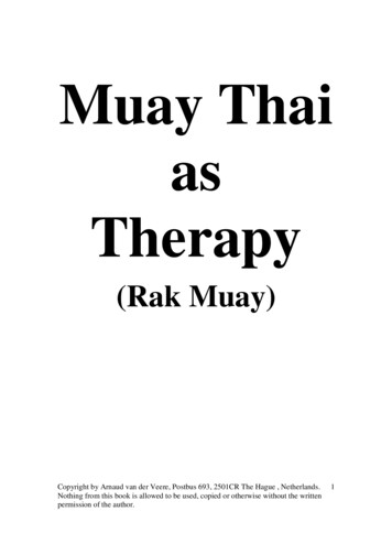 Muay Thai As Therapy