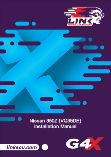 Nissan 350Z (VQ35DE) Installation Manual - Link Engine Management