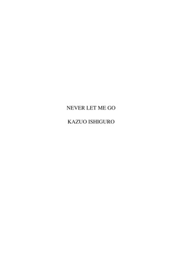 NEVER LET ME GO - UCoz