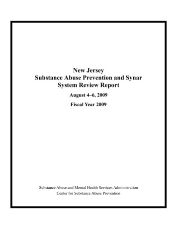 New Jersey Substance Abuse Prevention And Synar System Review Report