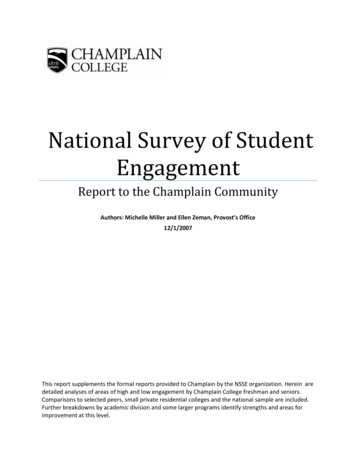 National Survey Of Student Engagement - Champlain.edu