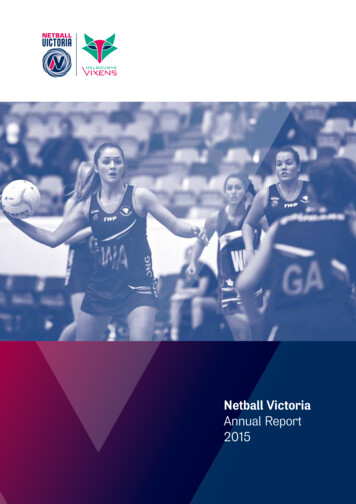 Netball Victoria Annual Report 2015