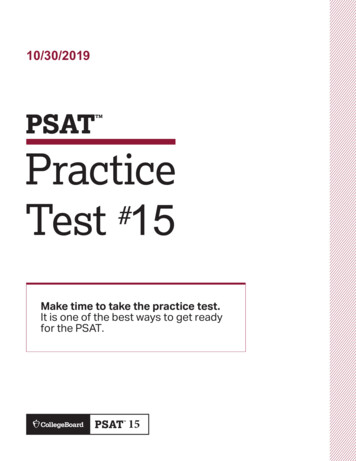 Practice Test 15 - Focusonlearningcenter 