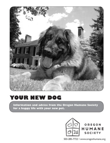 Your New Dog - Oregon Humane Society