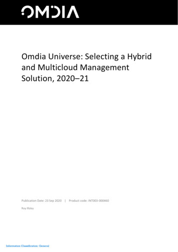 Omdia Universe: Selecting A Hybrid And Multicloud Management . - Oracle