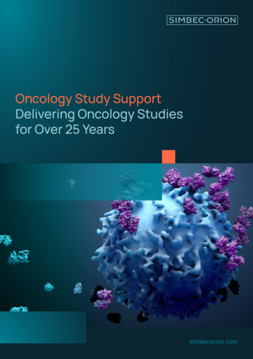 Oncology Study Support Delivering Oncology Studies For Over 25 Years