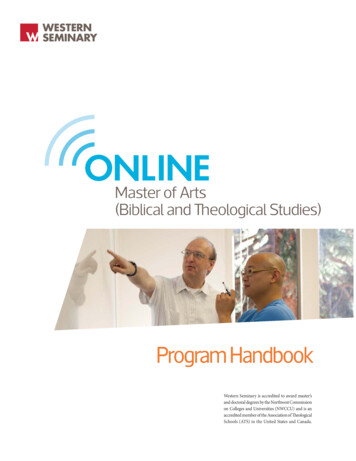 Online MABTS Handbook (1) - Western Seminary