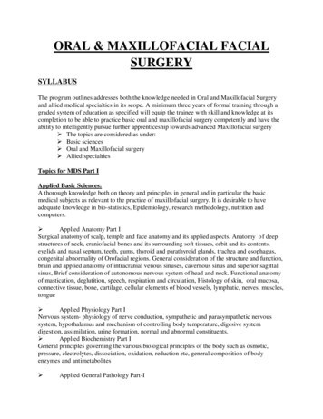 Oral & Maxillofacial Facial Surgery