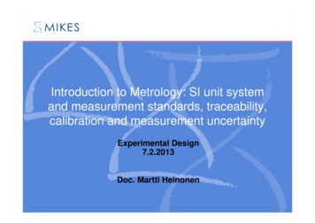 Introduction To Metrology: SI Unit System And . - Oulu