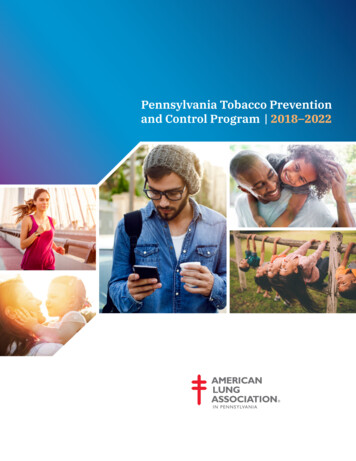 Pennsylvania Tobacco Prevention And Control Program 2018-2022