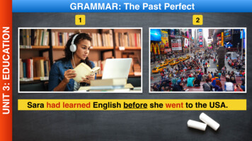 GRAMMAR: The Past Perfect - Myenglish.ezzahra 