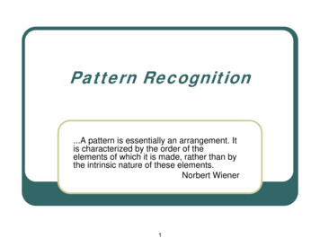Pattern Recognition - University Of California, Irvine
