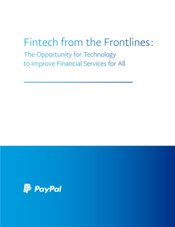 Fintech From The Frontlines - Publicpolicy.paypal-corp 