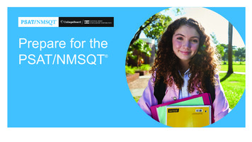 Prepare For The PSAT/NMSQT - Seminole County Public Schools