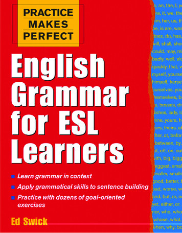 English Grammar For ESL Learners - 