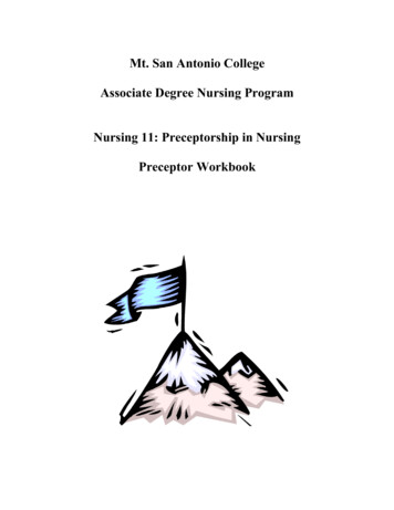 Preceptorship In Nursing, Workbook
