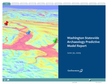Washington Statewide Archaeology Predictive Model Report