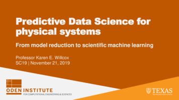Predictive Data Science For Physical Systems