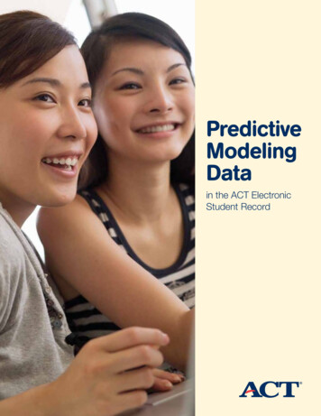 Predictive Modeling Data - The ACT