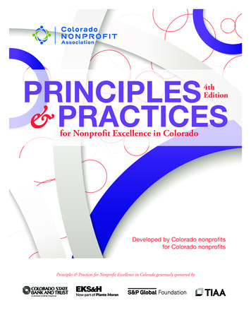 PRINCIPLES 4th Edition PRACTICES - Coloradononprofits 