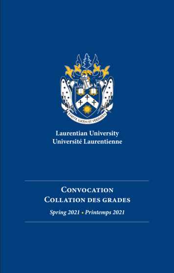 Convocation Collation Des Grades - Laurentian University