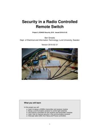 Security In A Radio Controlled Remote Switch