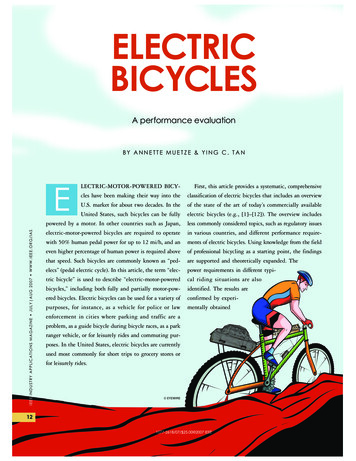 ELECTRIC BICYCLES - Engineering