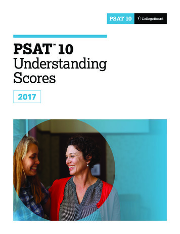 PSAT 10 Understanding Scores - SAT Archive