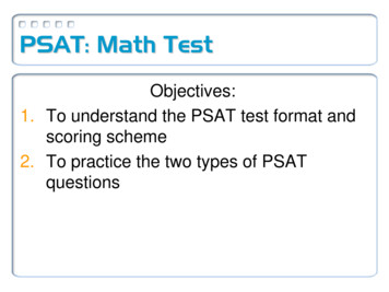 PSAT: Math Test - Denton ISD
