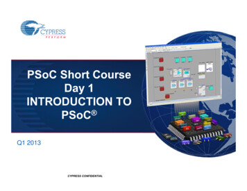 PSoC Short Course Day 1 INTRODUCTION TO PSoC - MIT